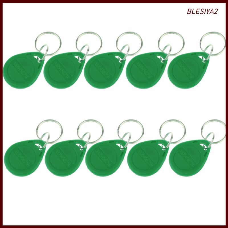 [BLESIYA2]10Pcs 125KHZ RFID Proximity ID Card Token Tags Key Fobs Access System Green