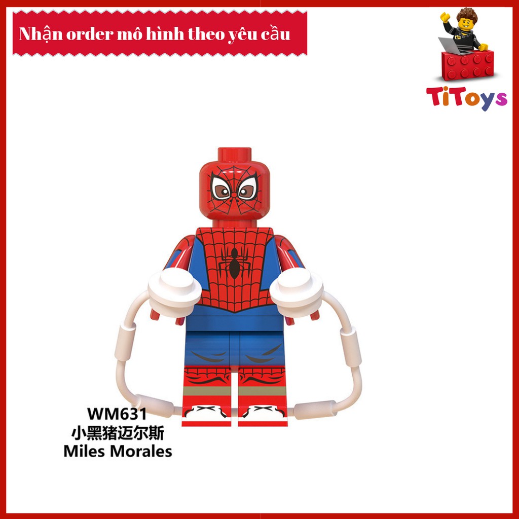 Minifigures Các Nhân Vật Spider Man - Đồ chơi Lắp ghép Xếp hình Non Lego WM6052