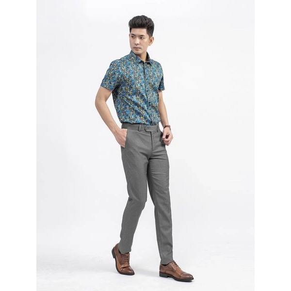 Quần tây công sở nam Aristino ống suông chất polyester dáng Slim fit cao cấp ATRR03