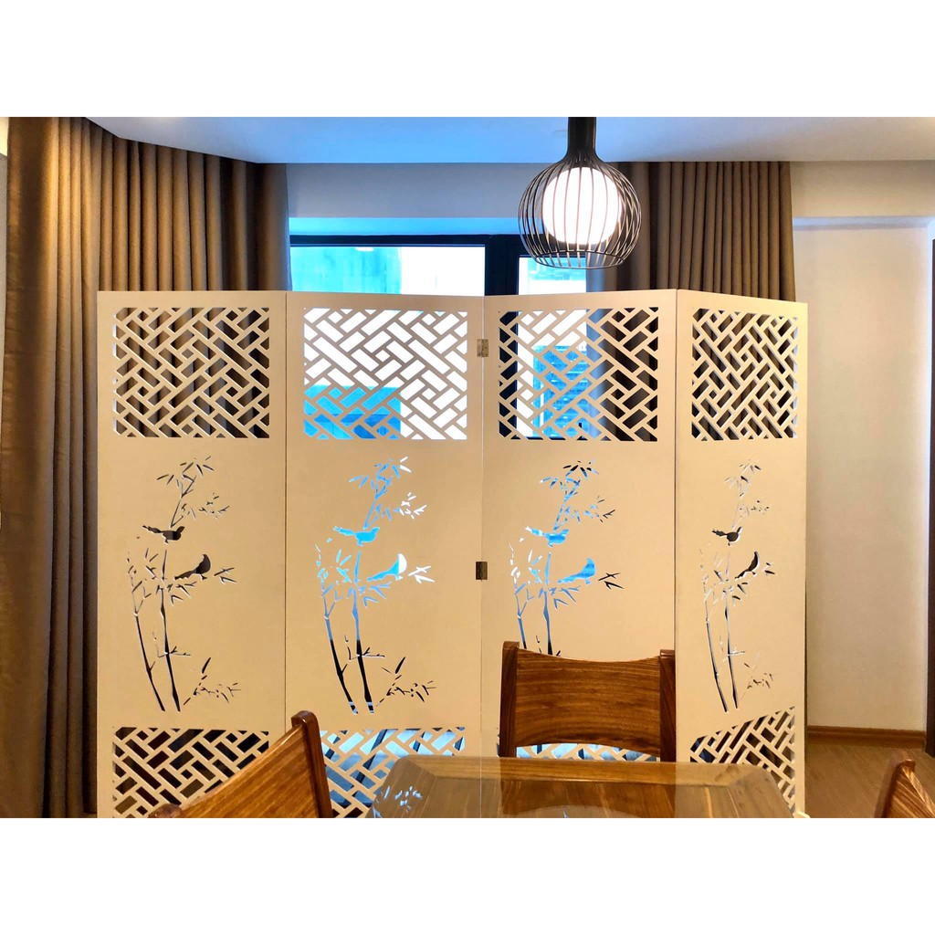 [ SALE SẮM TẾT 2021] Bình Phong Trúc Phong Thủy( giá báo trên 1 cánh kèm chân)- IG481 | BigBuy360 - bigbuy360.vn