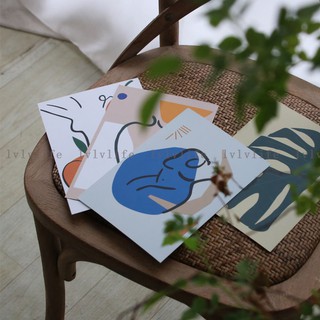 Postcard trang trí tông cam