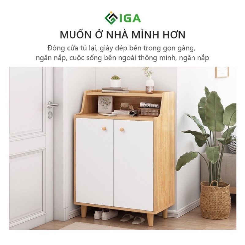 tủ giày đa năng , tủ giày gỗ 2 cánh GP170.31