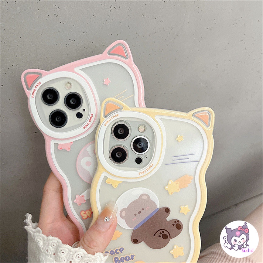 Ốp Lưng Điện Thoại cho iPhone 14 13 12 11 Pro Max SE2020 X XR Xs Max 7 8 6 6s Plus sixhd Ốp Điện Thoại Mềm Họa Tiết Tai Thỏ Gấu Dễ Thương Cho