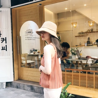 Áo 2 dây xếp li
