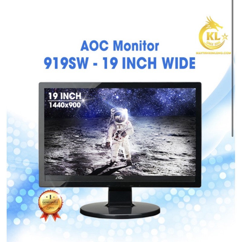 Màn hình LCD AOC 919Ss 19 Inch Wide - TẶNG KÈM CÁP - likenew 96~