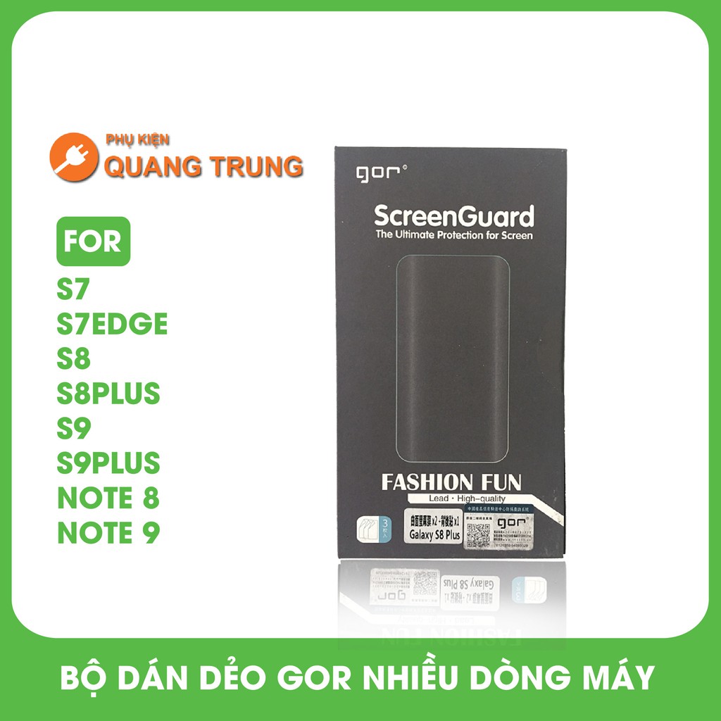 Bộ 3 miếng dán full màn hình Gor 6H+ cho Note 8/S9/S9PLUS/S10/S10plus