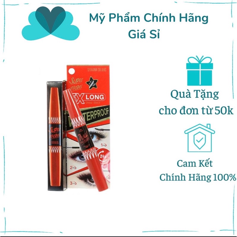 Mascara 2 Đầu Nối Mi Sivanna Super Model 5X Long HF893