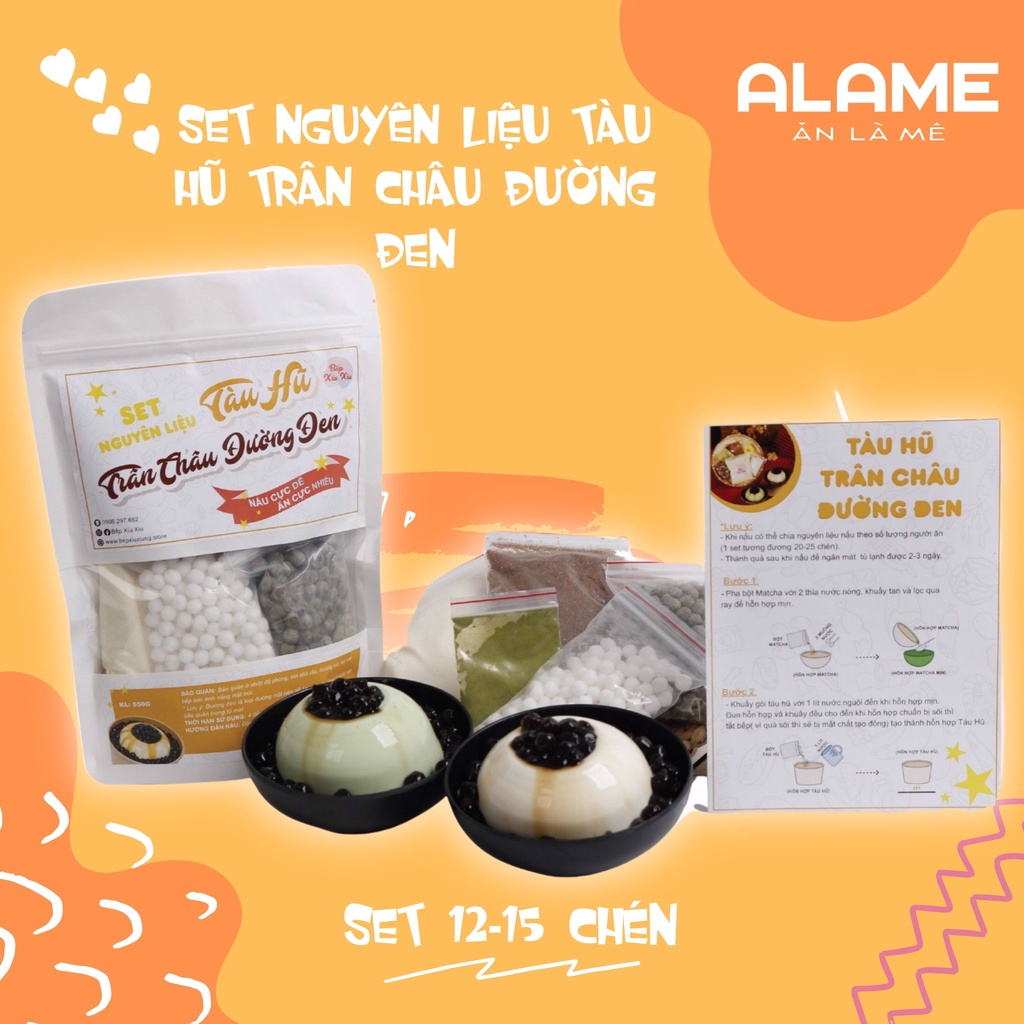 Sét tàu hũ Trân châu đường đen (Set 12 - 15 chén) tại ALAME.VN , Nấu ăn & làm bánh, nấu và làm dễ dàng vô cùng hấp dẫn