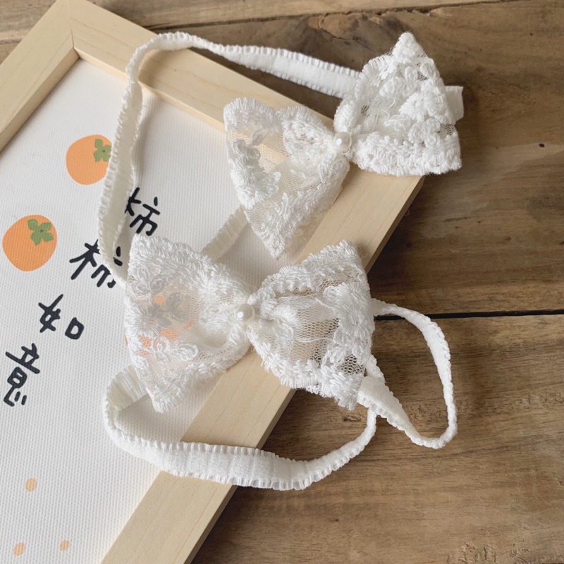 Turban ren thiêu hoa buộc nơ cho bé