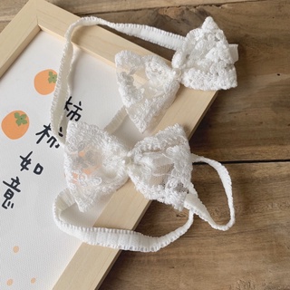 Turban ren thiêu hoa buộc nơ cho bé