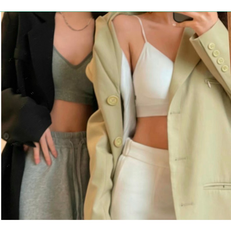 Bộ đồ lót cotton tăm tre kiểu thể thao không gọng ,nâng ngực sexy gợi cảm cho nữ M02 | BigBuy360 - bigbuy360.vn