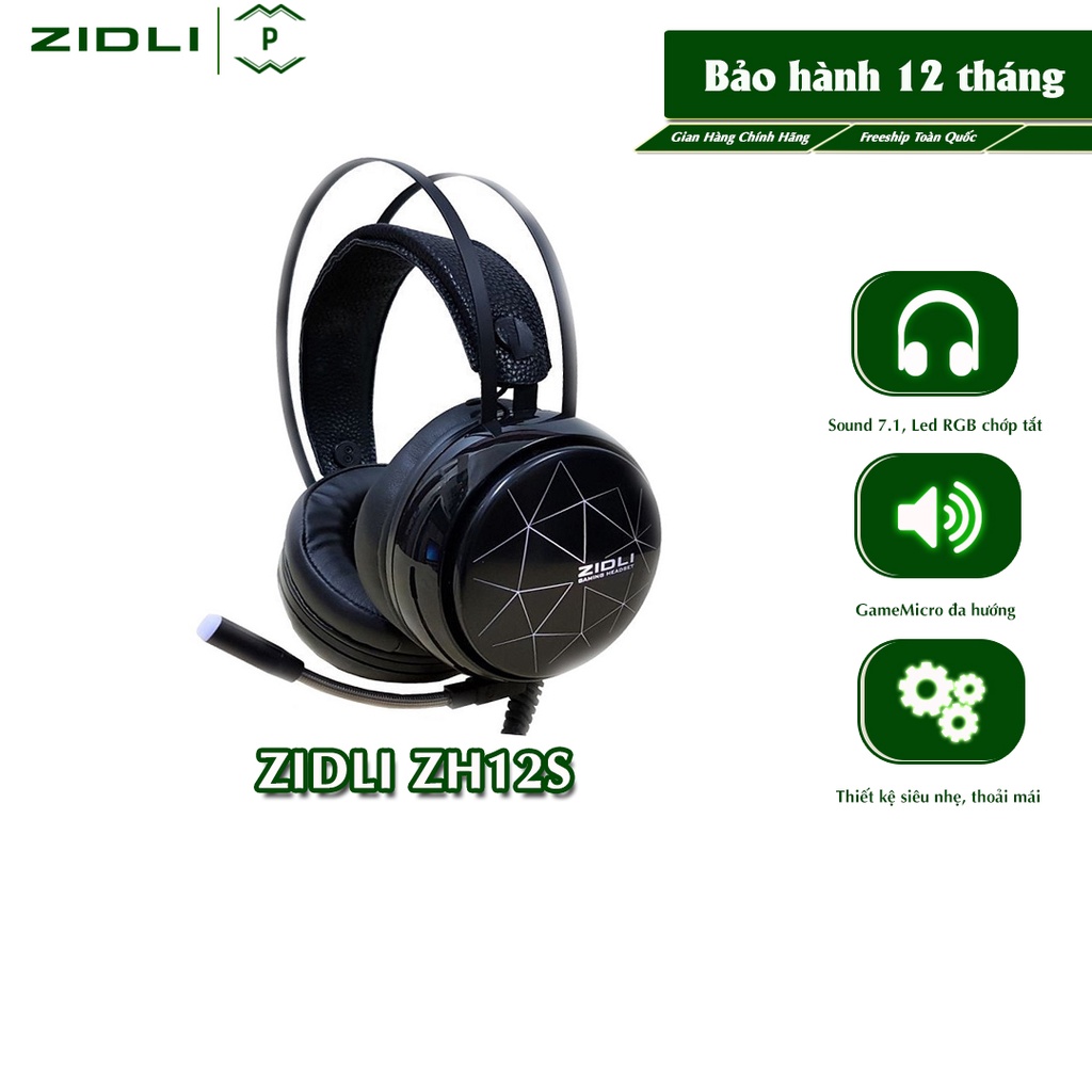 Tai nghe Gaming Zidli ZH12S Star 7.1 - Hàng chính hãng