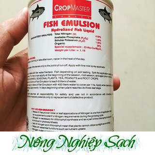 Phân cá Phú Hào Fish Emulsion USA chai 1 Lít