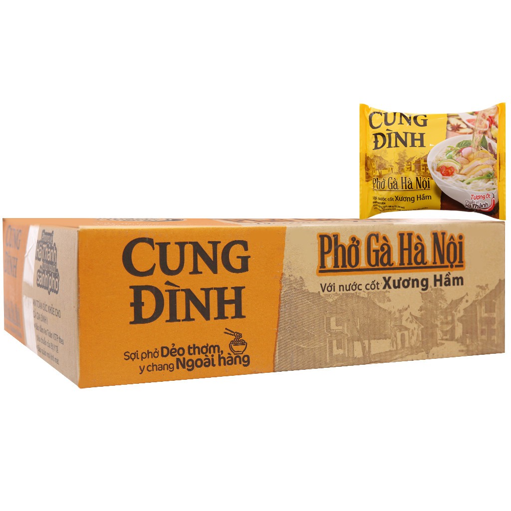 Phở Cung Đình Hà Nội Có 2 Vị Bò, Gà, 69g/Gói