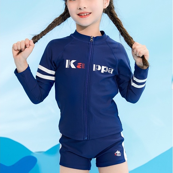 Kappa Bộ Đồ Bơi Dài Tay Chống Nắng Phong Cách Kappa Cho Bé Gái