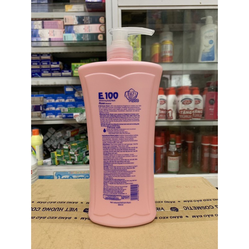 SỮA TẮM E100 SILKY  800ml Có 3 Mầu Như Hình