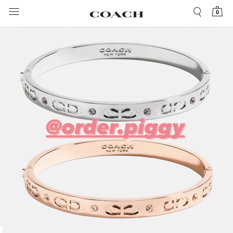 Vòng Tay Coach Kissing C Hinged Fullbox - Chính hãng