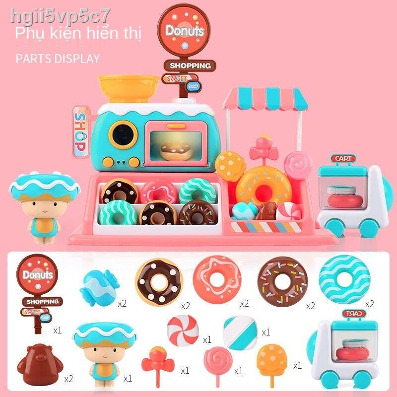 [bán chạy]Kẹo trẻ em bán kem xe bánh rán đồ chơi siêu thị nhà cô gái cậu bé bếp lò