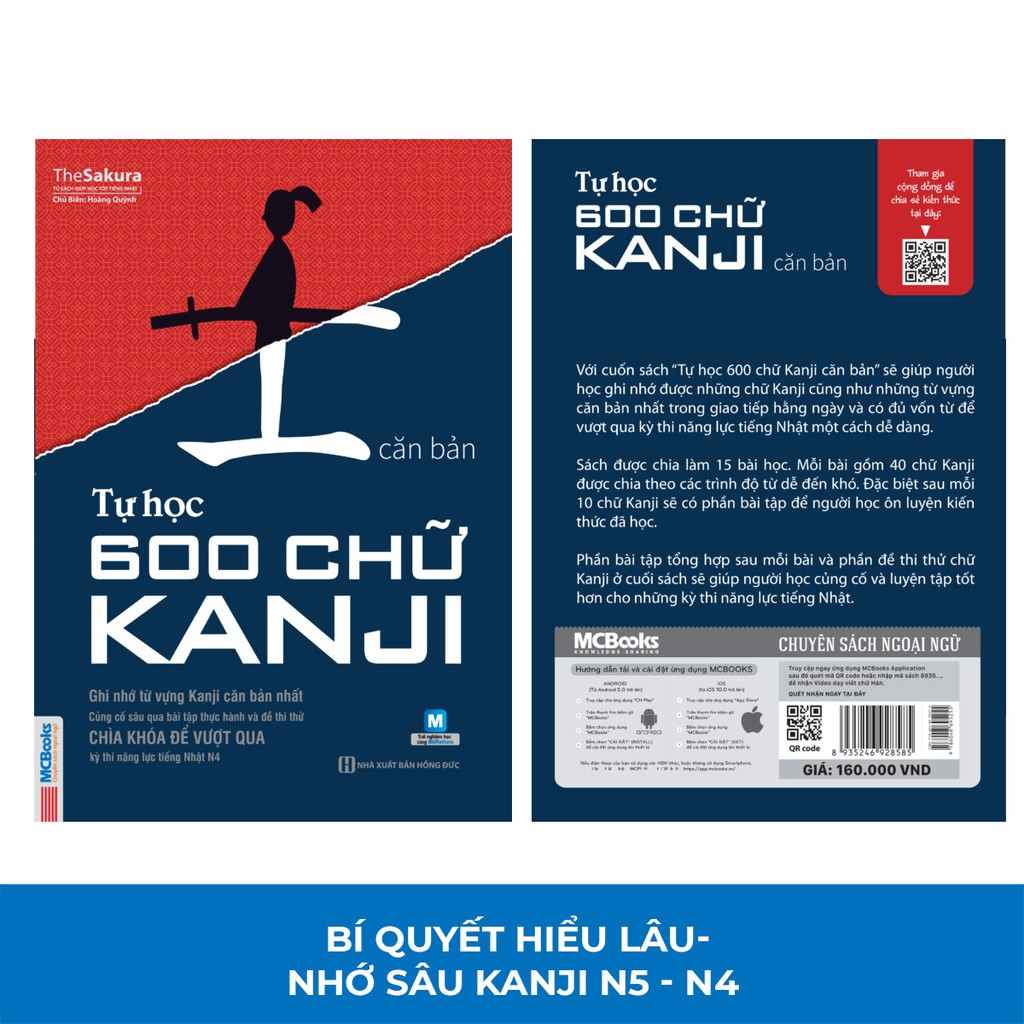 Sách - Tự học 600 Chữ Kanji Căn Bản Bản Mới Cho Người Mới Bắt Đầu