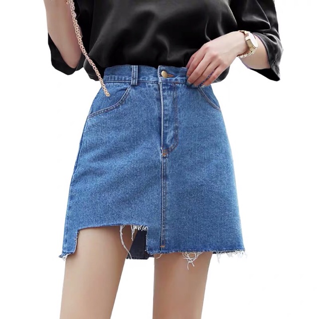 VÁY JEAN CẠP CAO - DÁNG CHỮ A