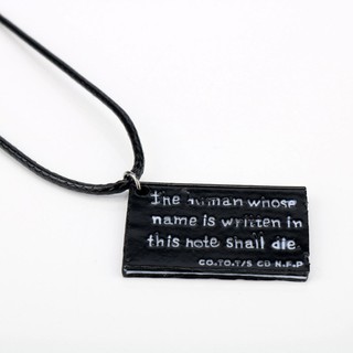 Dây chuyền mặt cuốn nhạc phong cách Death Note
