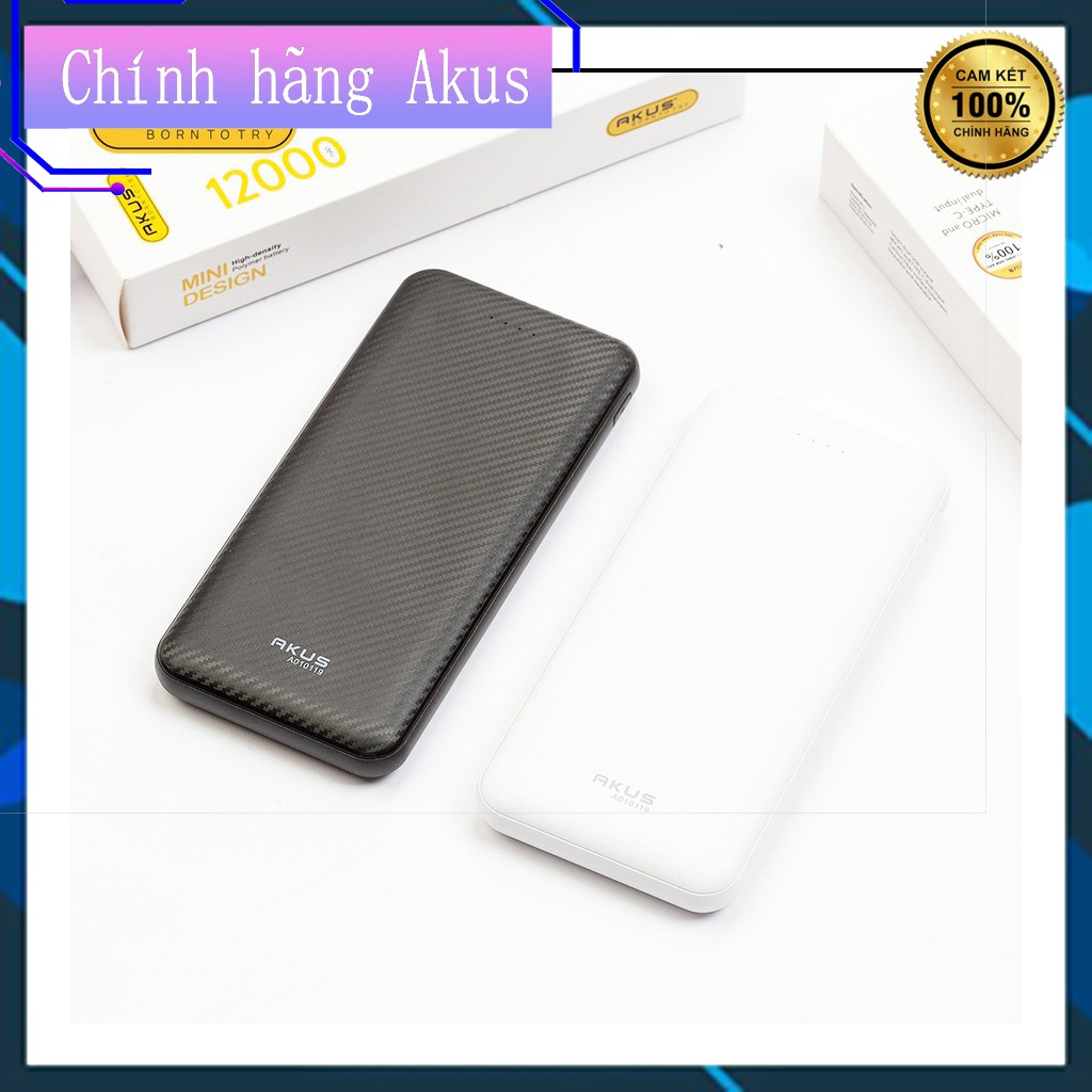 Pin Dự Phòng 12.000mAh Akus - B12 Chính Hãng