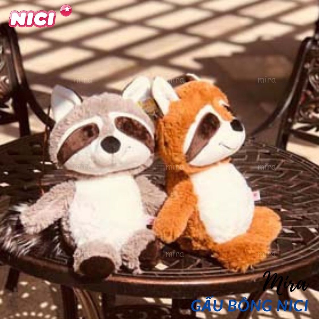 Gấu Bông Gấu Mèo Hãng Nici, Búp Bê Thú Nhồi Bông Thương hiệu NICI Quà Sinh Nhật MIRA-GB28015