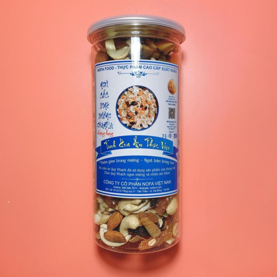 Granola siêu Hạt & Quả NOFA 600gr, Ngũ cốc giảm cân thêm Macca, Óc chó đỏ, Dâu tây | BigBuy360 - bigbuy360.vn