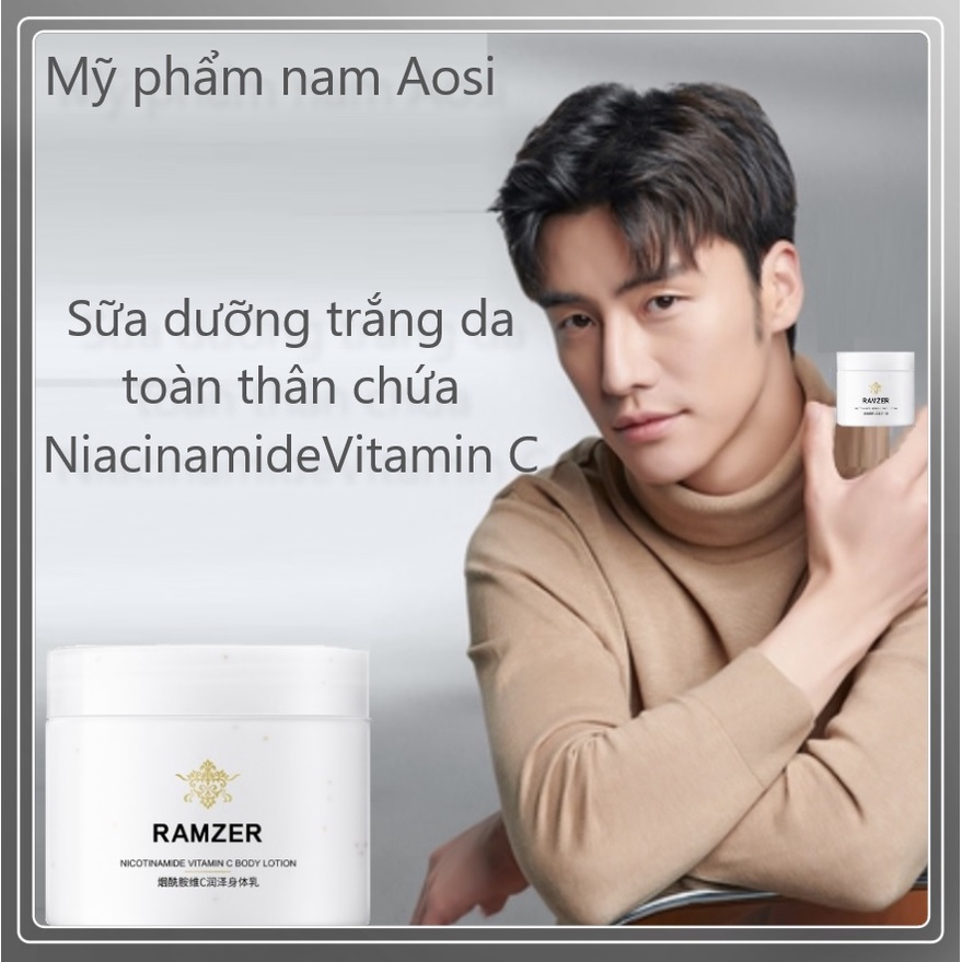 Sữa dưỡng trắng da toàn thân chứa Niacinamide Vitamin C body lotion cho nam giới