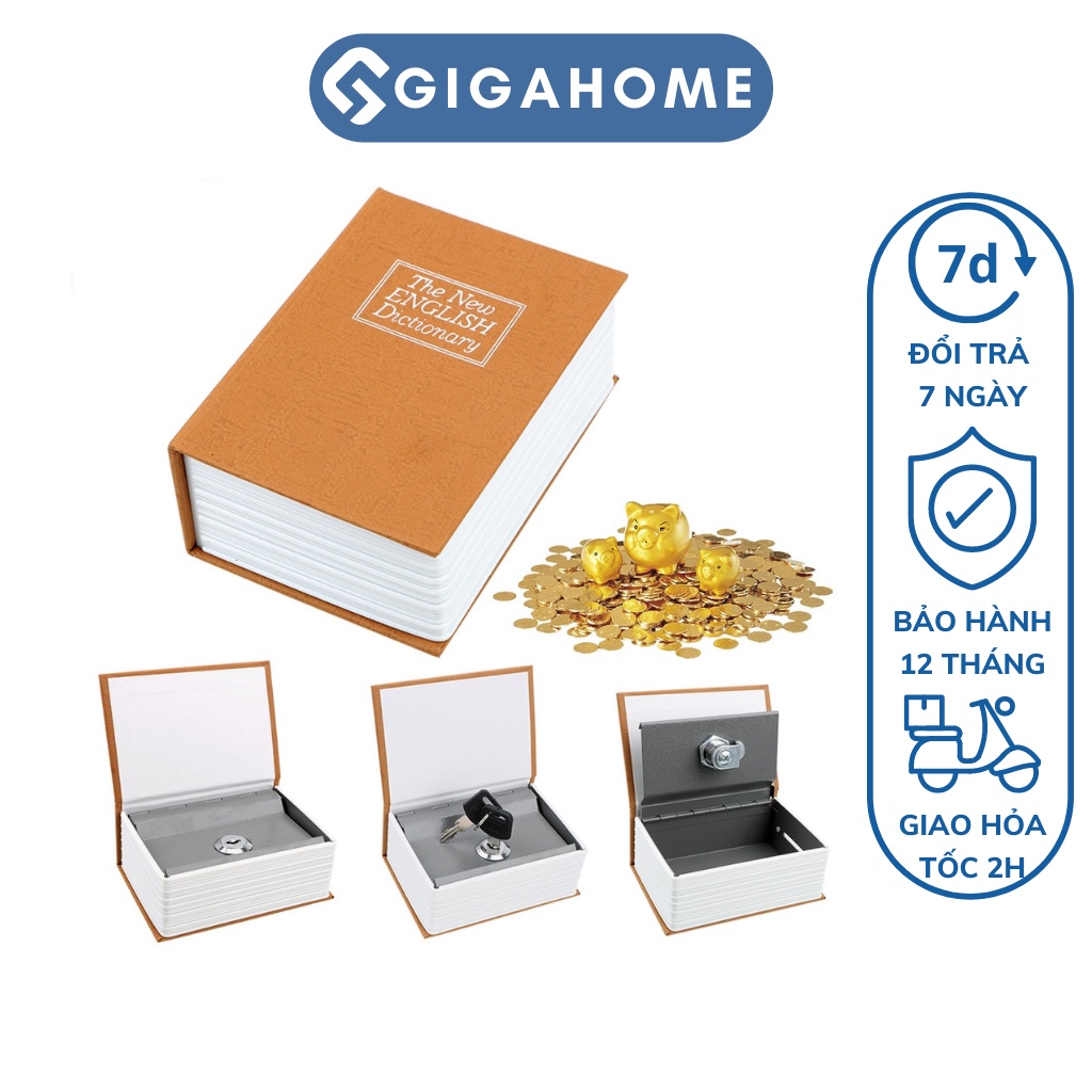 Két Sắt Hình Bảo MậtGIGAHOME Hình Quyển Sách Cho Bé, Loại Nhỏ 10005