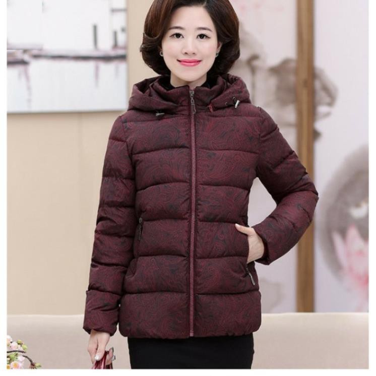 Áo khoác phao cho người già, áo khoác phao siêu nhẹ cao cấp cho mẹ ấm
