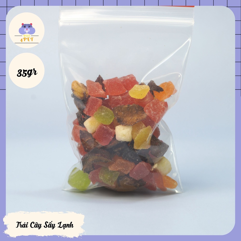 Trái Cây Sấy Lạnh Bổ Sung Vitamin cho Hamster, Sóc, Nhím,...