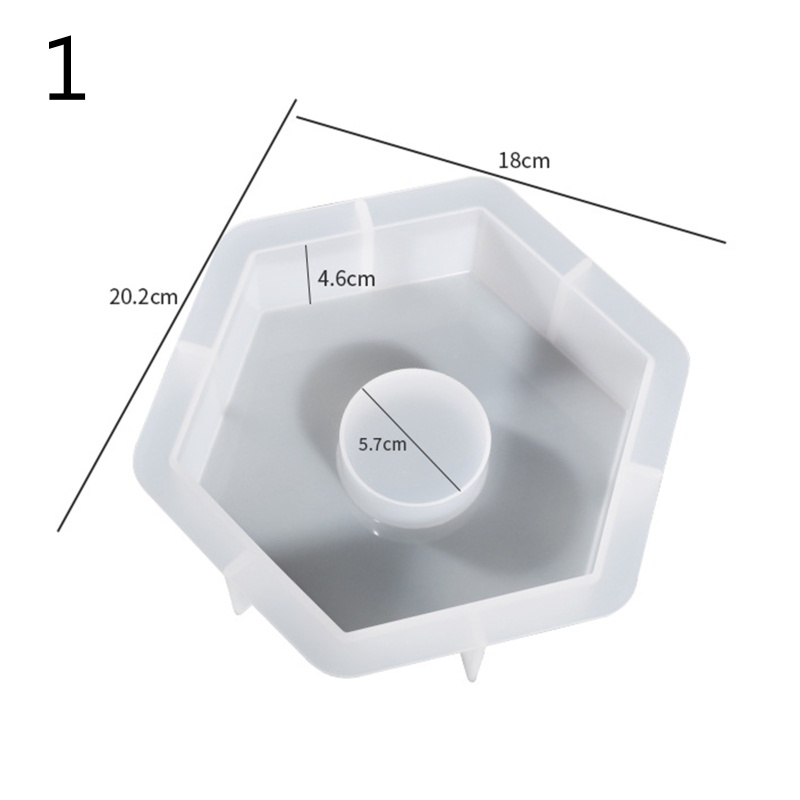 Khuôn Silicone Làm Mặt Đồng Hồ / Trang Trí Bàn Bằng Nhựa Resin Hình Lục Giác / Vuông / Chữ Nhật