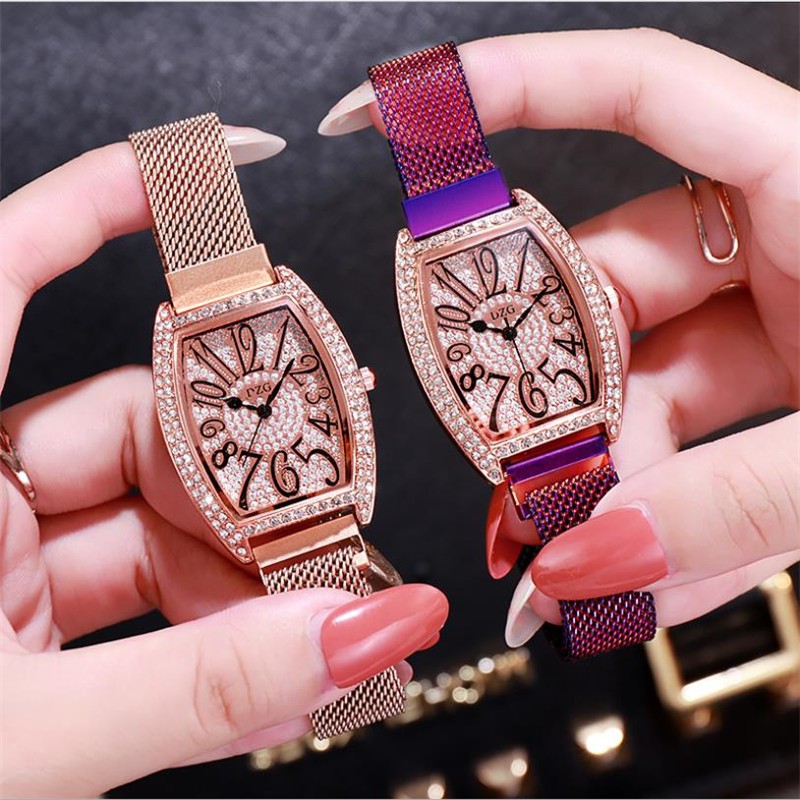 Thời Trang Đồng Hồ Quartz Nữ Đính Đá Sang Trọng