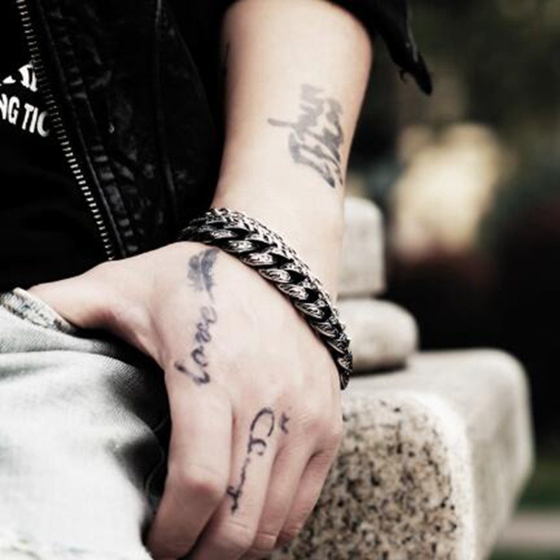 Vòng Tay Kim Loại Cao Cấp Hình Dây Xích Cổ Điển Cho Nam