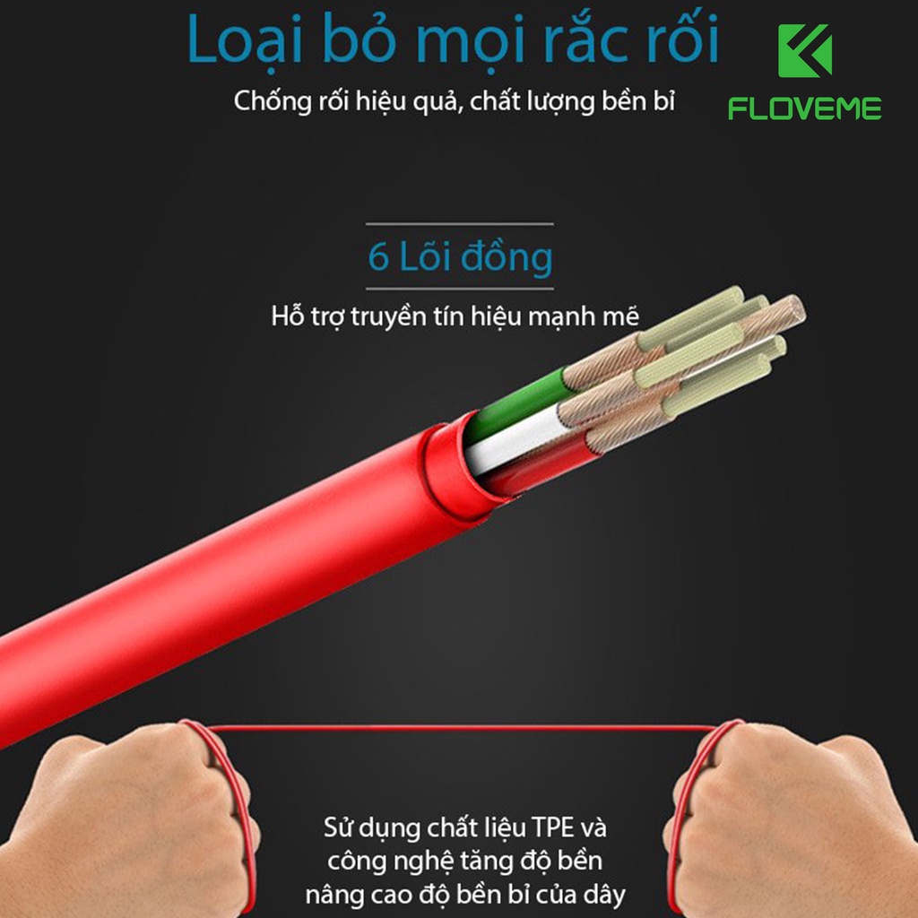 Tai Nghe Gaming Floveme S2 - Tích Hợp Micro Kép Đàm Thoại Chuyên Dụng Cho Game Thủ - Hỗ trợ jack cắm Laptop,PC