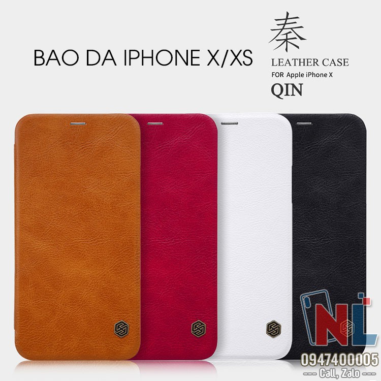 Bao da iPhone X Nillkin QIN chính hãng