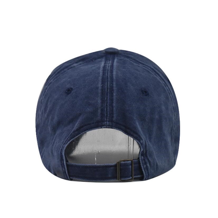 Mũ lưỡi trai vải cotton thêu hình cá mập phong cách vintage dành cho nam nữ