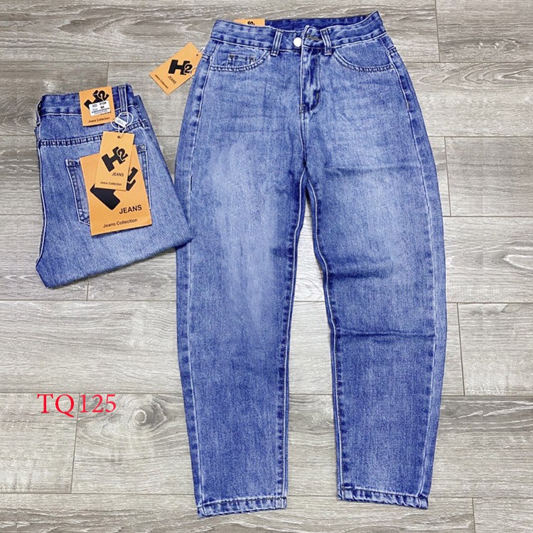 Quần baggy jean nữ lưng cao, cắt rách, nhiều mẫu màu xanh jean LB35 LB JL JohnsonLi | BigBuy360 - bigbuy360.vn