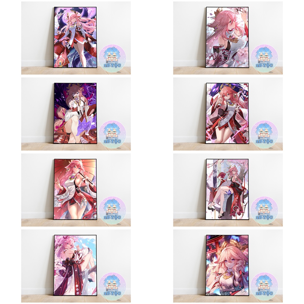 POSTER A3 CHẤT LƯỢNG CHUẨN YAE MIKO (8) GAME GENSHIN IMPACT - 2D TỘC SHOP