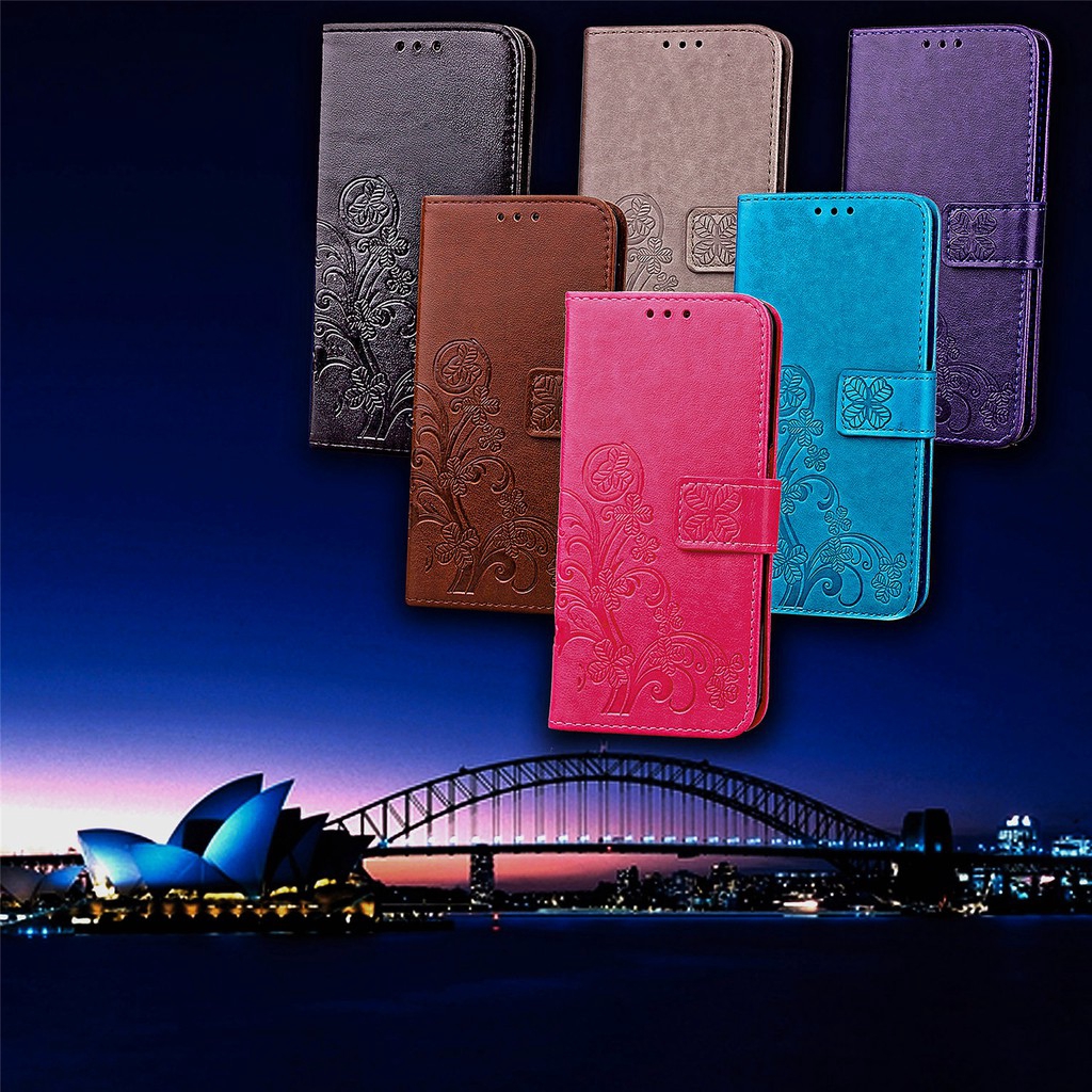 PU Leather Flip Wallet Case with Card Slot and Kickstand for Huawei P Smart Plus 2019 Enjoy 9S Honor 10i 20i Z Y9 Prime CUN-U29 Y5 Y6 II Compact 5