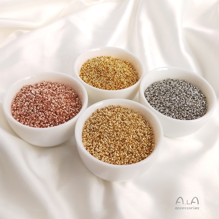 Set 100 Nút Khóa Đồng 18K Nhiều Màu Sắc Dùng Làm Trang Sức Thủ Công DIY