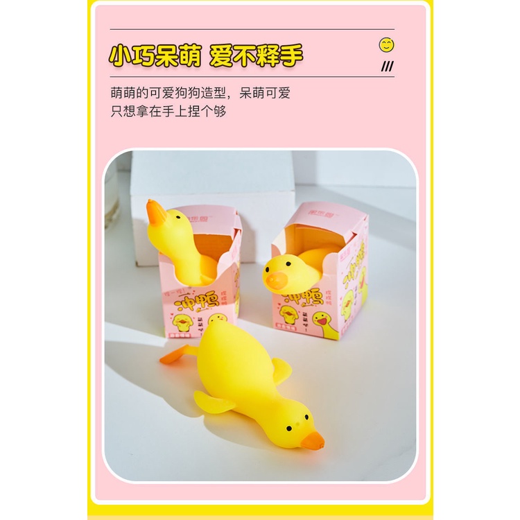Đồ Chơi Bóp Nén Giảm Căng Thẳng Hình Chú Vịt Vàng Dễ Thương