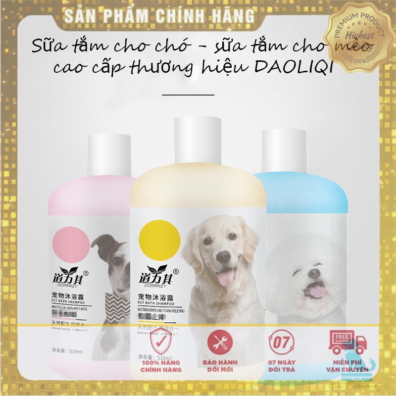 Sữa tắm cho chó - sữa tắm cho mèo cao cấp thương hiệu DAOLIQI