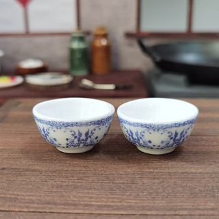 Bộ Chén Mini Bằng Sứ Cho Nhà Búp Bê