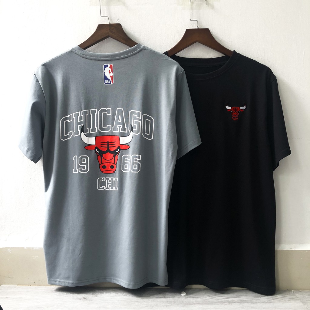 Áo thun nam nữ NBA CHICAGO logo thêu, áo phông tay lỡ unisex, Dricco_official