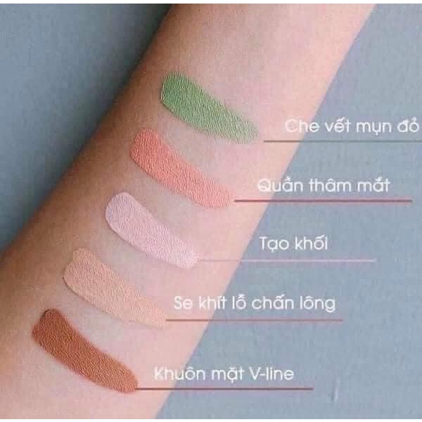 Bảng City Color 7 Ô - Tạo Khối Và Che Khuyết Điểm Contour & Corrector Cream Palette