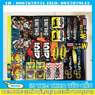 Logo trang trí xe máy size giấy A4