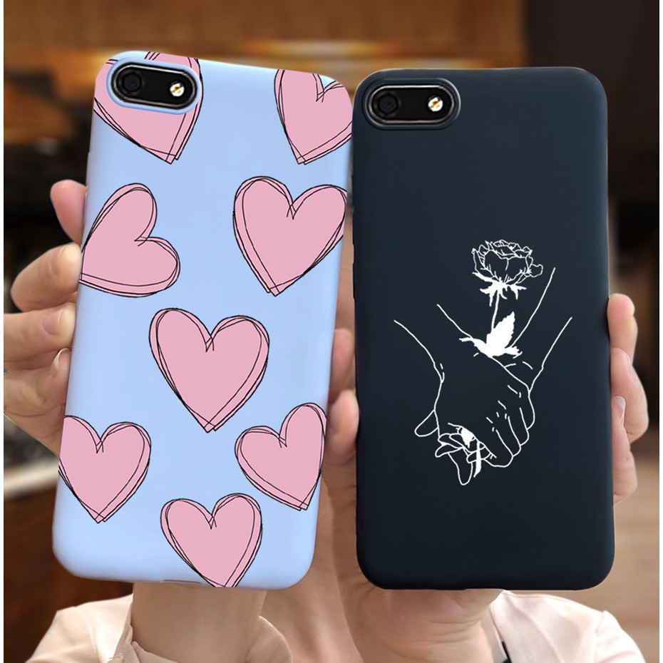 Huawei Y5 Y6 Y7 Prime 2017 2018 Y5 2018 Y9 Prime 2019 Silicone Phone Case Cover Lovehart  Soft TPU Casing