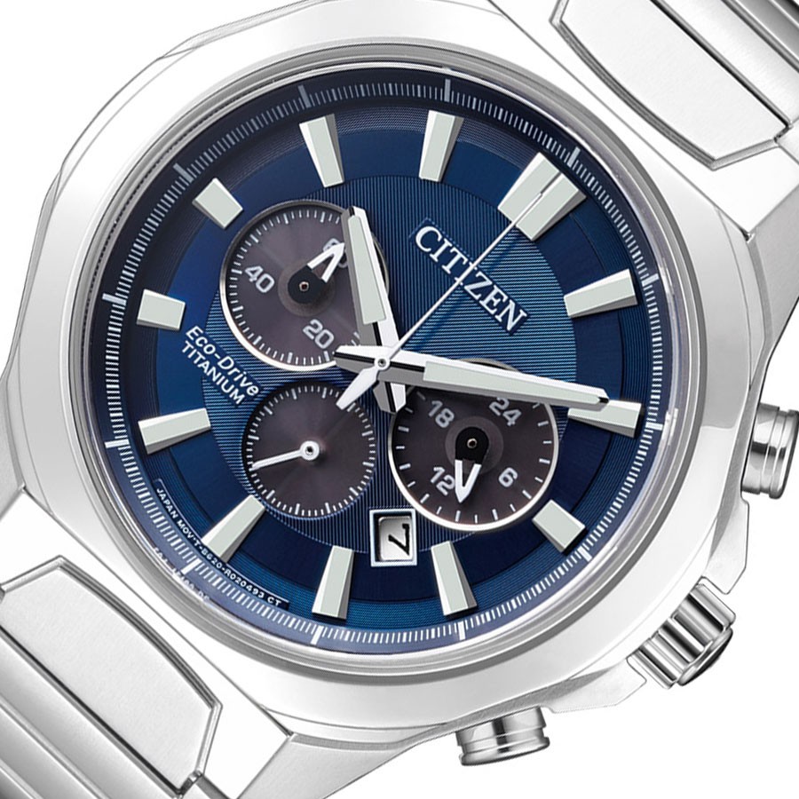 Đồng Hồ Nam Citizen Dây Titanium CA4320-51L - Mặt Xanh